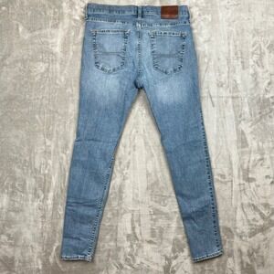 Hollister Super Skinny Jeans Womens 34x32 Light Wash Distressed Stretch